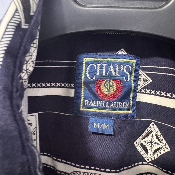 Chaps Ralph Lauren ski racing size medium 100% cotton button down‎ shirt - Picture 3 of 3